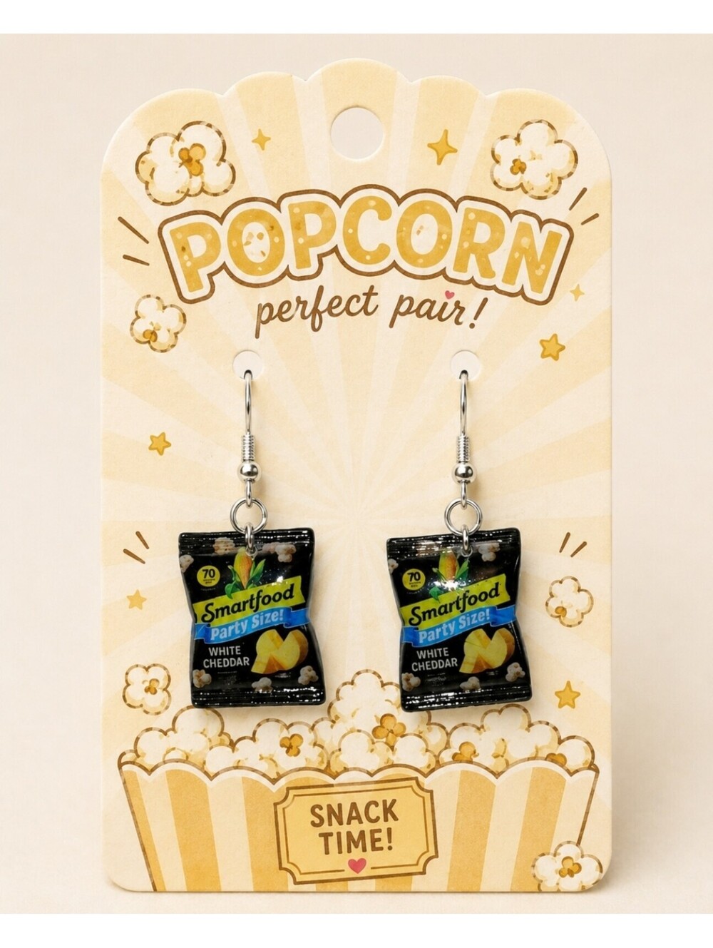 Movie Theater Popcorn Smart Food Hypoallergenic Earrings